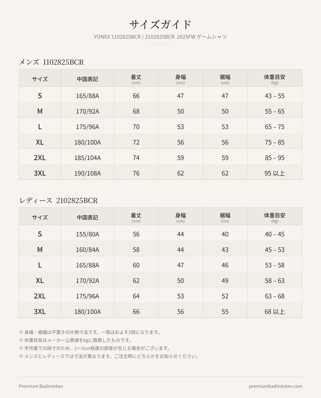 【日本未発売】YONEX 2025FW ゲームシャツ 1102825BCR／2102825BCR
