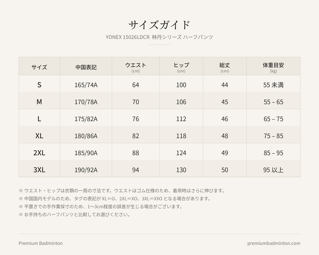【日本未発売】YONEX リンダンモデル ハーフパンツ 15026LDCR ブラック
